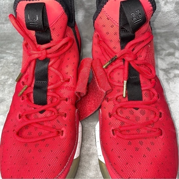 Nike LeBron XIV “University Red” Basketball Shoes Men’s 10.5 Red/Black/White - Picture 10 of 13